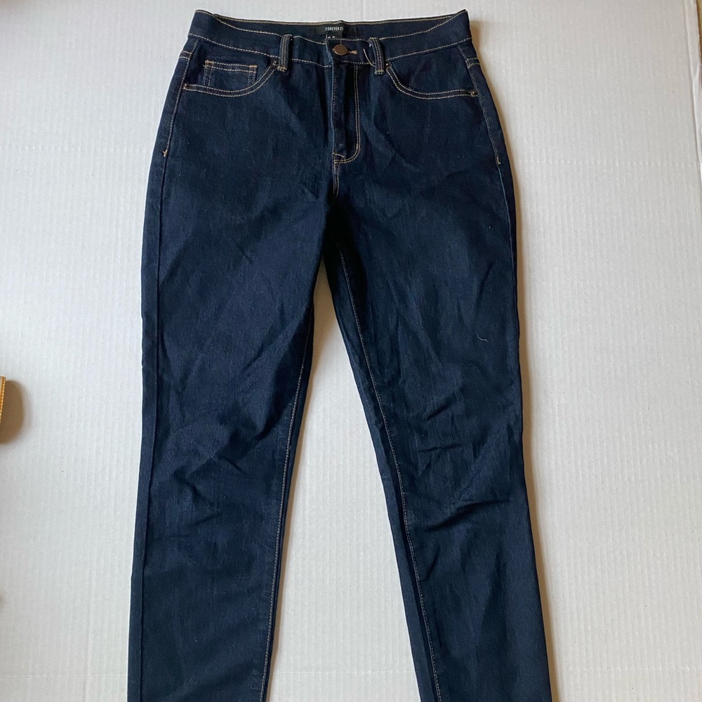Forever 21 Navy Blue Skinny Jeans